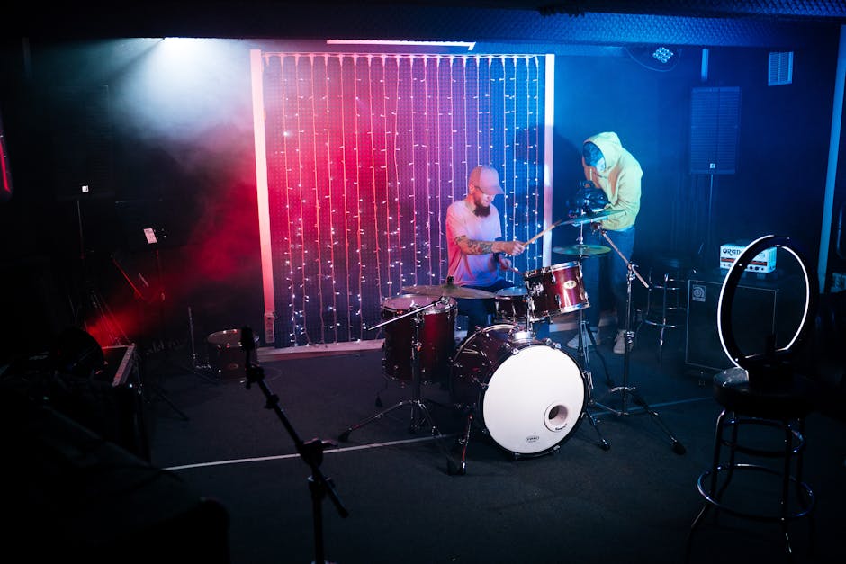 Drum lessons studio atmosphere